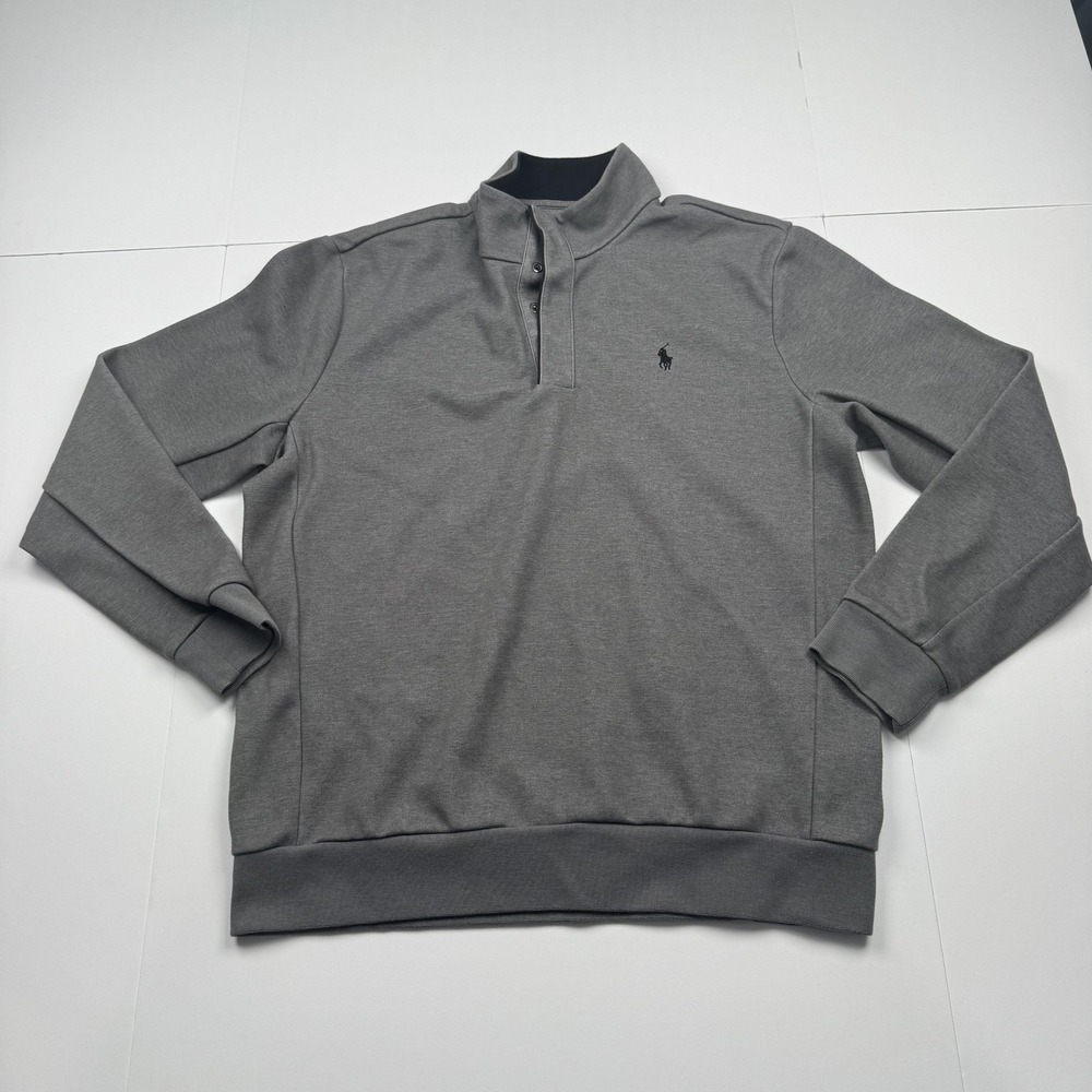 Polo Ralph Lauren Pullover Mens XL Quarter Snap Mock Neck Sweatshirt Sweater